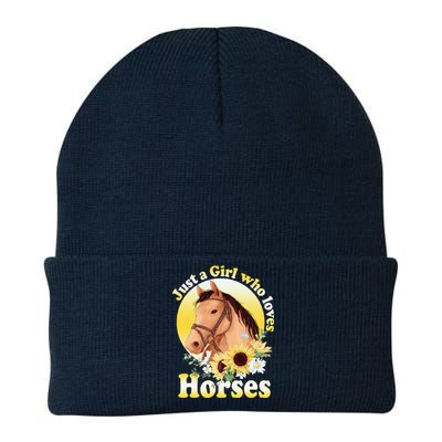 Just A Girl Who Loves Horses Riding Knit Cap Winter Beanie