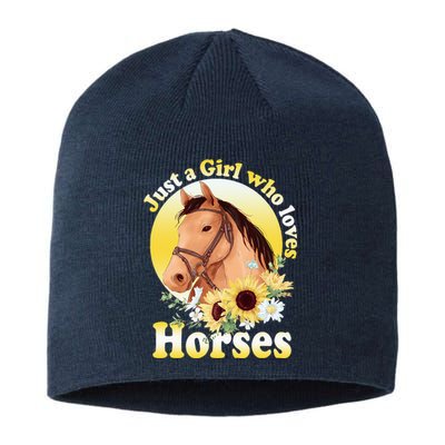 Just A Girl Who Loves Horses Riding Sustainable Beanie