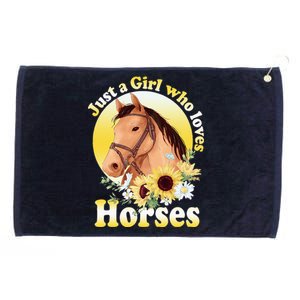 Just A Girl Who Loves Horses Riding Grommeted Golf Towel