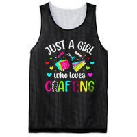 Just A Girl Who Loves Crafting Crafter Craft Mesh Reversible Basketball Jersey Tank