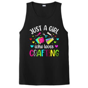 Just A Girl Who Loves Crafting Crafter Craft PosiCharge Competitor Tank