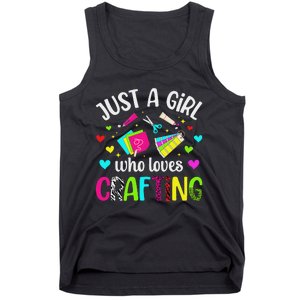 Just A Girl Who Loves Crafting Crafter Craft Tank Top