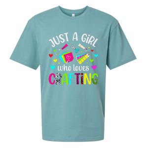 Just A Girl Who Loves Crafting Crafter Craft Sueded Cloud Jersey T-Shirt