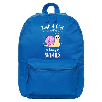 Just A Girl Who Loves Snails For Snail Lover Gift 16 in Basic Backpack