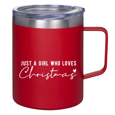 Just A Girl Who Loves Christmas Cute Gift 12oz Stainless Steel Coffee Mug
