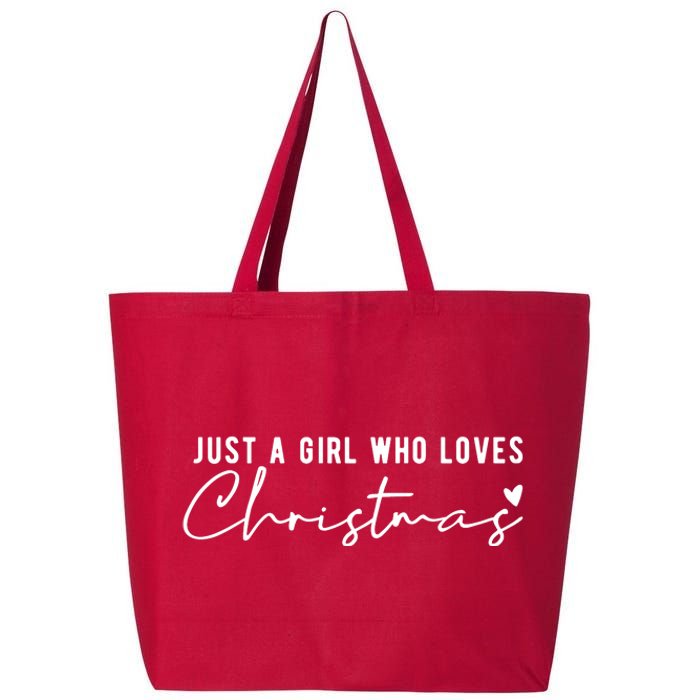 Just A Girl Who Loves Christmas Cute Gift 25L Jumbo Tote