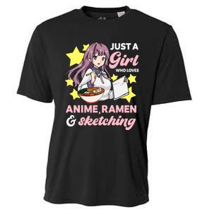 Just A Girl Who Loves Anime, Ra And Sketching Kawaii Cooling Performance Crew T-Shirt