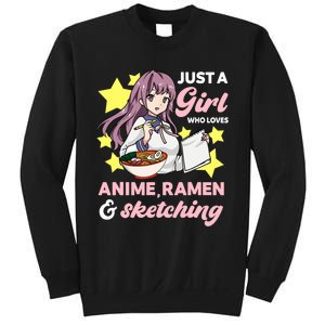 Just A Girl Who Loves Anime, Ra And Sketching Kawaii Sweatshirt