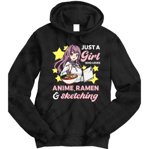 Just A Girl Who Loves Anime, Ra And Sketching Kawaii Tie Dye Hoodie