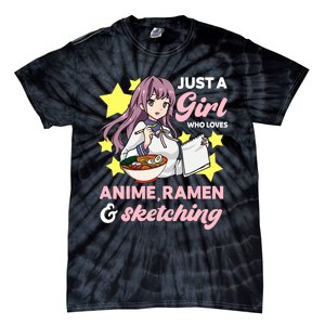 Just A Girl Who Loves Anime, Ra And Sketching Kawaii Tie-Dye T-Shirt