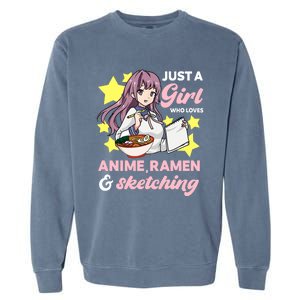 Just A Girl Who Loves Anime, Ra And Sketching Kawaii Garment-Dyed Sweatshirt