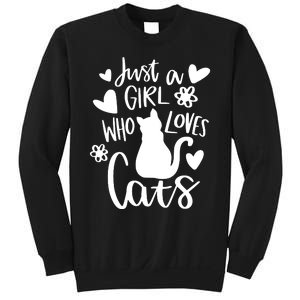 Just A Girl Who Loves Cats Cat Girl Sweatshirt