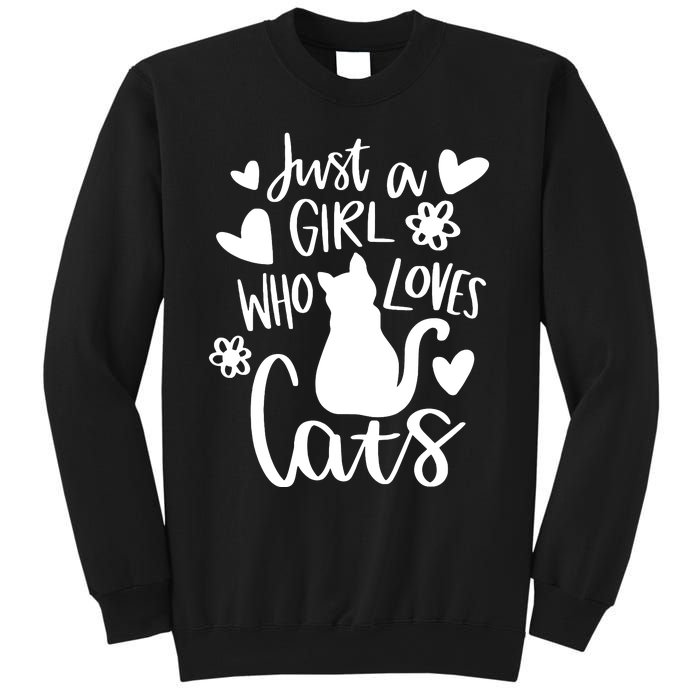 Just A Girl Who Loves Cats Cat Girl Sweatshirt