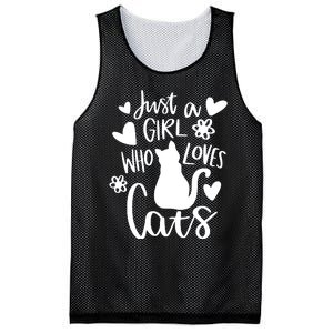 Just A Girl Who Loves Cats Cat Girl Mesh Reversible Basketball Jersey Tank