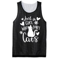 Just A Girl Who Loves Cats Cat Girl Mesh Reversible Basketball Jersey Tank