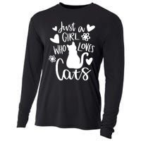 Just A Girl Who Loves Cats Cat Girl Cooling Performance Long Sleeve Crew