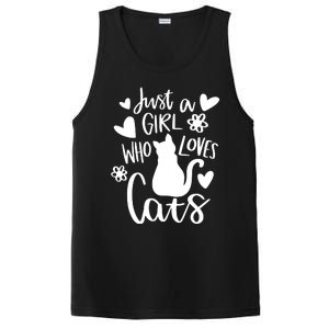 Just A Girl Who Loves Cats Cat Girl PosiCharge Competitor Tank