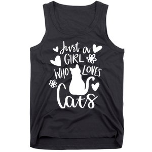 Just A Girl Who Loves Cats Cat Girl Tank Top