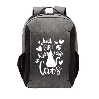 Just A Girl Who Loves Cats Cat Girl Vector Backpack