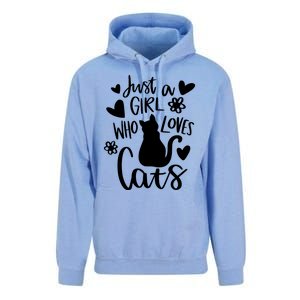 Just A Girl Who Loves Cats Cat Girl Unisex Surf Hoodie