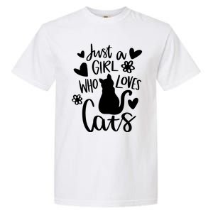 Just A Girl Who Loves Cats Cat Girl Garment-Dyed Heavyweight T-Shirt