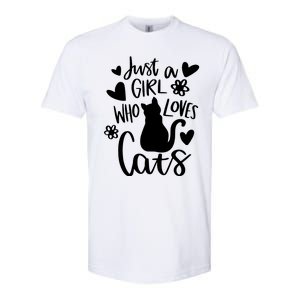 Just A Girl Who Loves Cats Cat Girl Softstyle CVC T-Shirt