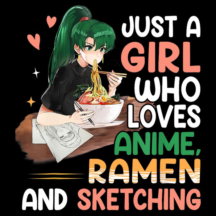 Just A Girl Who Loves Anime Ramen And Sketching Girls Ns T Doggie Tank