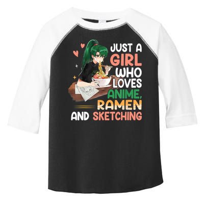Just A Girl Who Loves Anime Ramen And Sketching Girls Ns T Toddler Fine Jersey T-Shirt