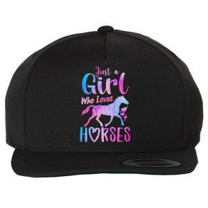 Just A Girl Who Loves Horses Riding Cute Horse Wool Snapback Cap