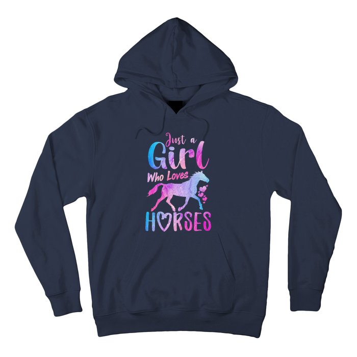 Just A Girl Who Loves Horses Riding Cute Horse Hoodie