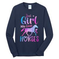 Just A Girl Who Loves Horses Riding Cute Horse Tall Long Sleeve T-Shirt