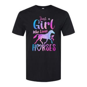 Just A Girl Who Loves Horses Riding Cute Horse Softstyle CVC T-Shirt