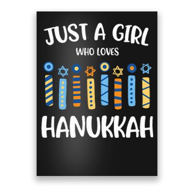 Just a Girl Who Loves Hanukkah Jewish Chanukah  Poster