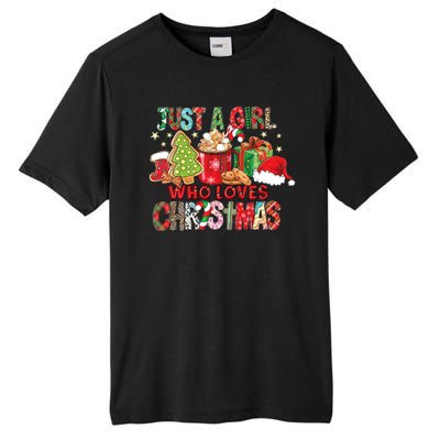 Just A Girl Who Loves Christmas Funny Design Tall Fusion ChromaSoft Performance T-Shirt