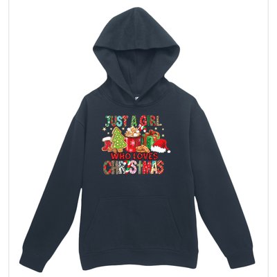 Just A Girl Who Loves Christmas Funny Design Urban Pullover Hoodie