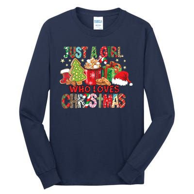 Just A Girl Who Loves Christmas Funny Design Tall Long Sleeve T-Shirt