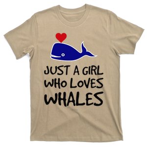 Just A Girl Who Loves Whales . Funny Whale Lover Gift T-Shirt