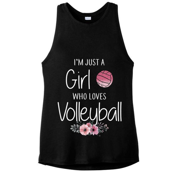 Just A Girl Who Loves Volleyball Gifts For Teen Girls, Women TShirt Ladies PosiCharge Tri-Blend Wicking Tank