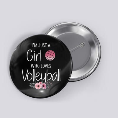 Just A Girl Who Loves Volleyball Gifts For Teen Girls, Women TShirt Button