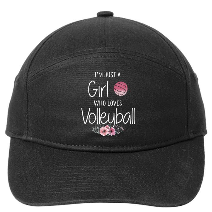 Just A Girl Who Loves Volleyball Gifts For Teen Girls, Women TShirt 7-Panel Snapback Hat