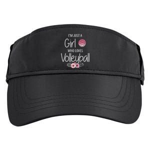 Just A Girl Who Loves Volleyball Gifts For Teen Girls, Women TShirt Adult Drive Performance Visor