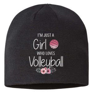 Just A Girl Who Loves Volleyball Gifts For Teen Girls, Women TShirt Sustainable Beanie