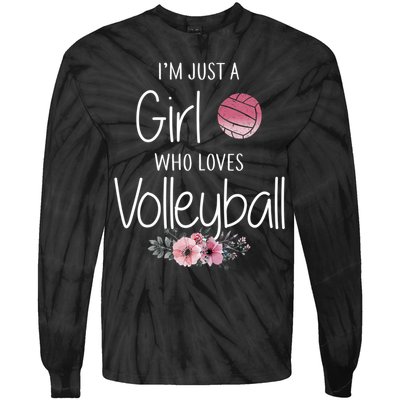 Just A Girl Who Loves Volleyball Gifts For Teen Girls, Women TShirt Tie-Dye Long Sleeve Shirt