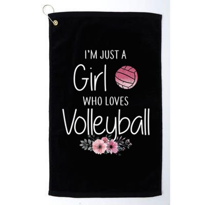 Just A Girl Who Loves Volleyball Gifts For Teen Girls, Women TShirt Platinum Collection Golf Towel