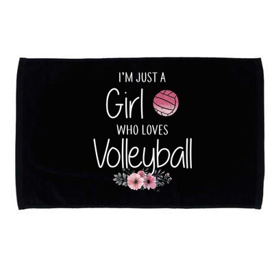 Just A Girl Who Loves Volleyball Gifts For Teen Girls, Women TShirt Microfiber Hand Towel