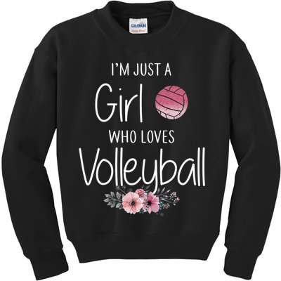 Just A Girl Who Loves Volleyball Gifts For Teen Girls, Women TShirt Kids Sweatshirt