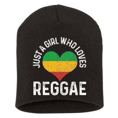Just A Girl Who Loves Reggae Music Rastafari Rasta Gift Short Acrylic Beanie