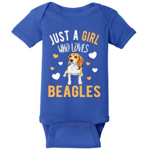 Just A Girl Who Loves Beagles Dog Beagle Lover Gift Funny Gift Baby Bodysuit