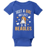 Just A Girl Who Loves Beagles Dog Beagle Lover Gift Funny Gift Baby Bodysuit