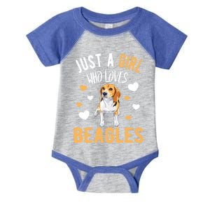 Just A Girl Who Loves Beagles Dog Beagle Lover Gift Funny Gift Infant Baby Jersey Bodysuit